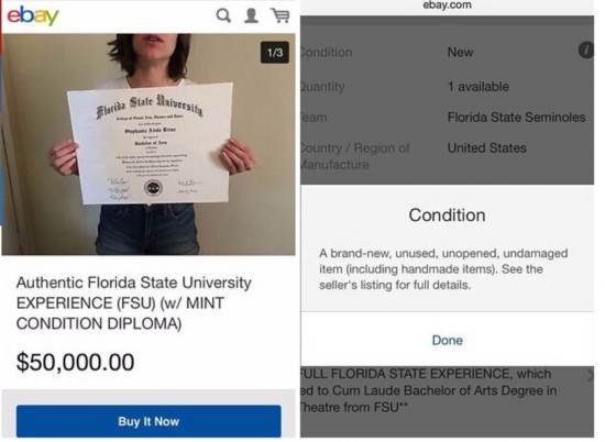 [新聞] 美國女子對工作失望eBay上出售大學經歷和畢業文憑